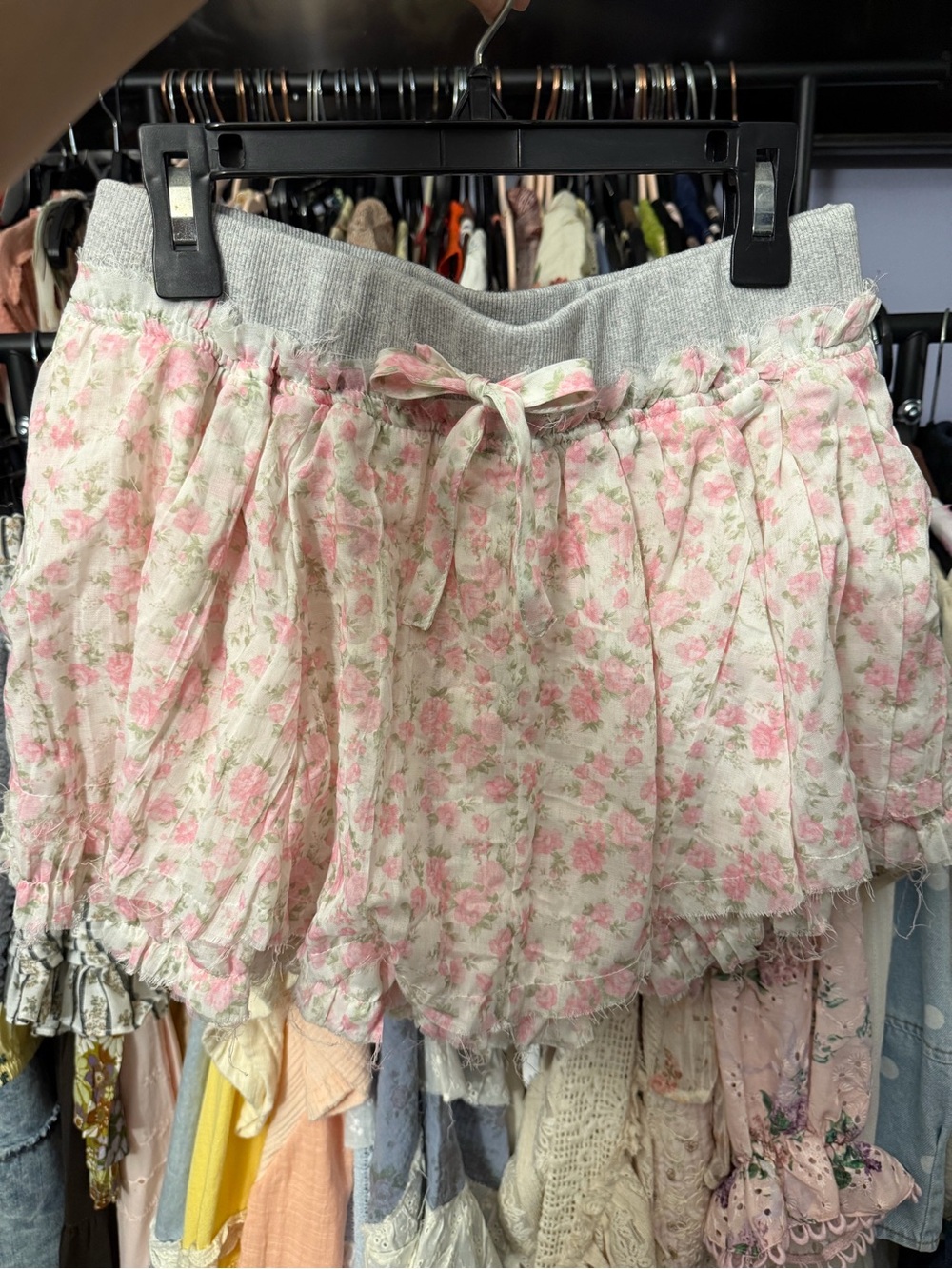 Floral Pink Ruffle Mini Skort - Picture 5 of 8
